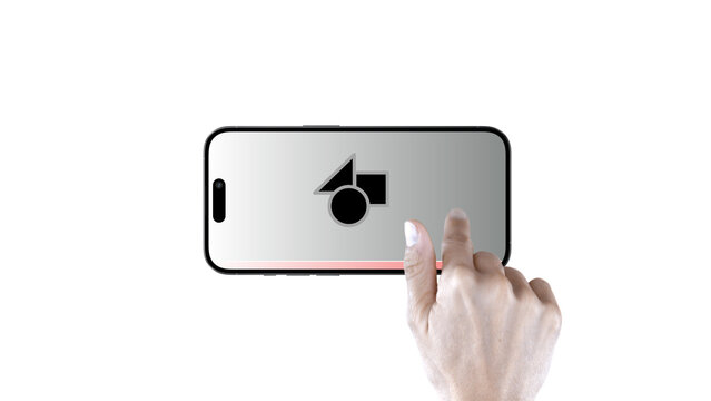 Mobile Horizontal Scroll Up Double &ndash; Smartphone Screen Presentation with Hand Gestures, Swipe Scroll Tap Click Animation, Vertical App UI UX Showcase, Social Media Story Template