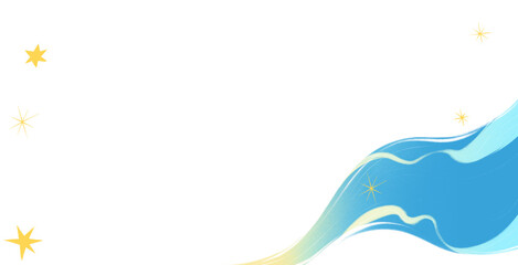 Fantasy ethereal background with wavy shapes and sparkling starlight © rama