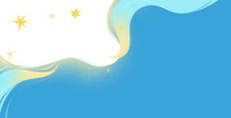 Fantasy ethereal background with wavy shapes and sparkling starlight © rama