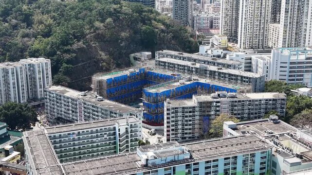 Nam Shan Estate blocks sit beside Shek Kip Mei Feb 11 2026