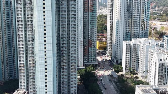 Pak Tin Estate towers rise above hilly Shek Kip Mei Feb 11 2026