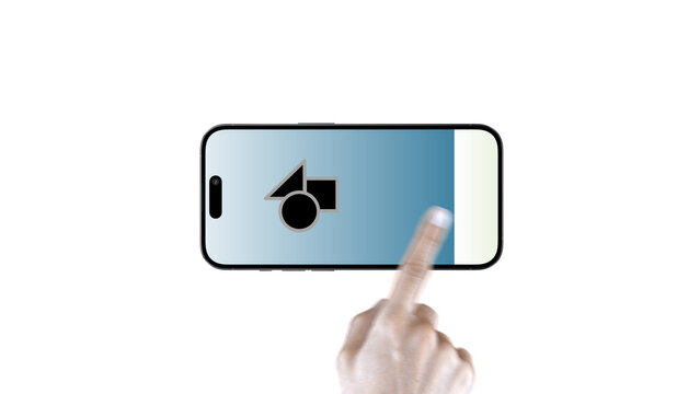 Mobile Horizontal Swipe Left &ndash; Smartphone Screen Presentation with Hand Gestures, Swipe Scroll Tap Click Animation, Vertical App UI UX Showcase, Social Media Story Template