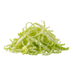 Heap of shredded napa cabbage for fresh salads and stir-fry dishes