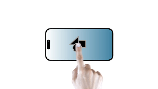 Mobile Horizontal Swipe Right &ndash; Smartphone Screen Presentation with Hand Gestures, Swipe Scroll Tap Click Animation, Vertical App UI UX Showcase, Social Media Story Template