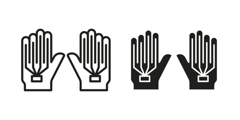 Fototapeta premium Wired gloves icons suitable for infographics, websites and print media and interfaces. Line vector icon.