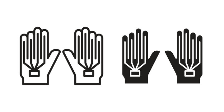 Wired gloves icons suitable for infographics, websites and print media and interfaces. Line vector icon.
