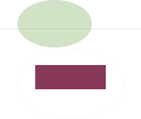 Fototapeta premium Abstract modern geometric design background with smooth sage green, burgundy shapes, and subtle blue lines.