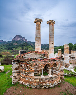 The Artemis Temple at Sardes Ancient City in Manisa Province of Turkey