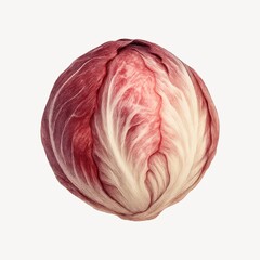 Obraz premium Vibrant radicchio cabbage illustration
