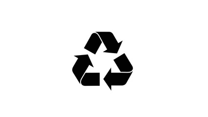 Recycling symbol made of arrows.