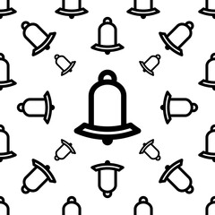 Bell Icon Seamless Pattern
