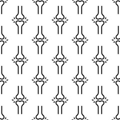 Human Bone Joint Pain Seamless Pattern