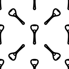 Bottle Opener Seamless Pattern, Bottle Cap Opener