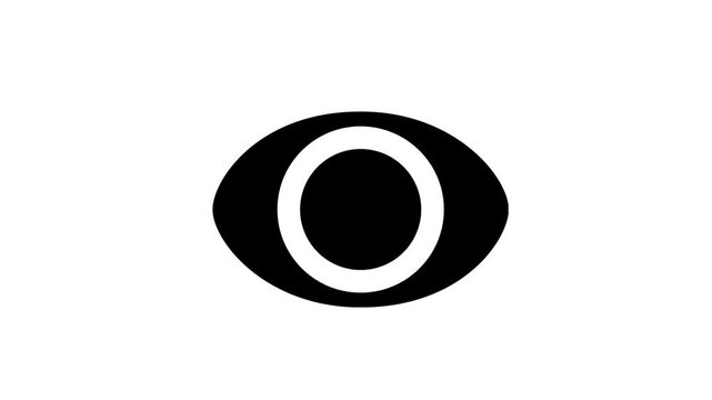 Minimalist Black Eye Symbol Graphic for Dynamic Digital Projects, Ideal for Animation Transparent Background Applications and Modern Visual Communication Designs