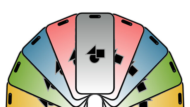 Mobile Multiple 6 &ndash; Smartphone Screen Presentation with Hand Gestures, Swipe Scroll Tap Click Animation, Vertical App UI UX Showcase, Social Media Story Template