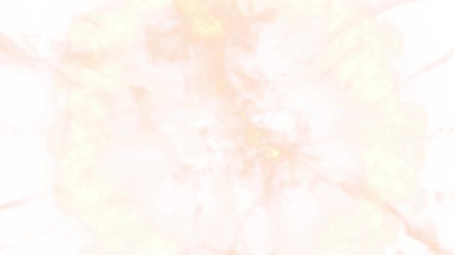 Intense orange fire explosion burst with thick smoke and glowing flames for cinematic heat power destruction and visual effects design on transparent background