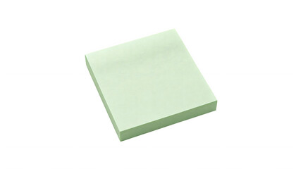 Fototapeta premium Stack of blank green sticky notes for writing and reminders