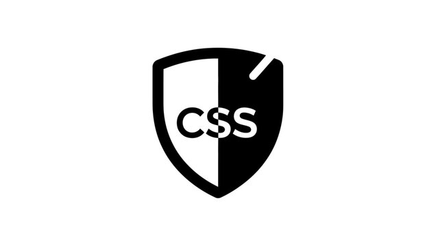 CSS shield logo coding symbol.