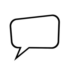 Fototapeta premium Black and white speech bubble icon.