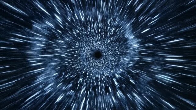 Hyperspace Tunnel Starfield Vortex Travel Through Space.
