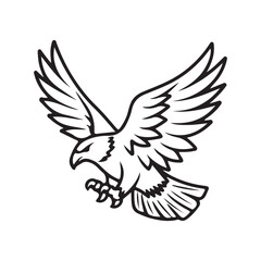 Fototapeta premium Majestic eagle soaring with spread wings sharp talons and fierce beak design 