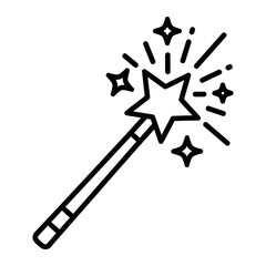 A magic wand with a star on the tip