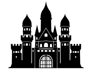 silhouette of royal building