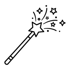 A magic wand with a star on the end