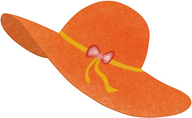 orange summer hat