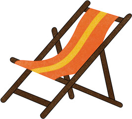 orange  beach chair