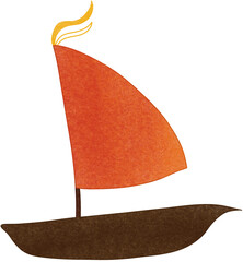 orange  sailboat