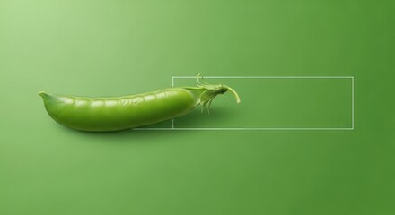 Green Chili Pepper on Green Background.