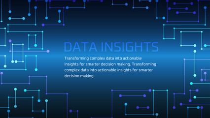 Abstract cyber circuit board background for data science and analytics
