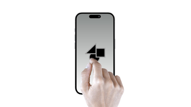 Mobile Vertical Scroll Down Double &ndash; Smartphone Screen Presentation with Hand Gestures, Swipe Scroll Tap Click Animation, Vertical App UI UX Showcase, Social Media Story Template