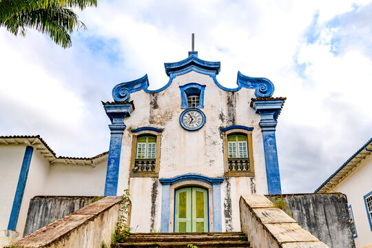 Facade of an old building in the historic city of Mariana in Minas Gerais.