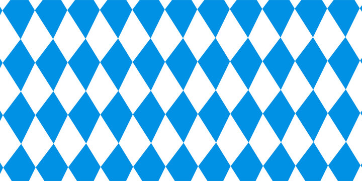 Oktoberfest background with blue checked repeatable rhombus
