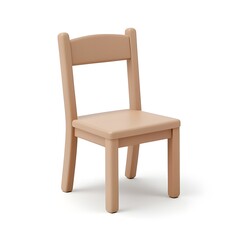 Fototapeta premium A simple and elegant wooden child's chair designed for comfort and durability in a minimalist setting