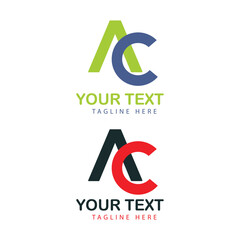 Modern Letter AC Monogram Logo Vector Abstract Business Branding Design