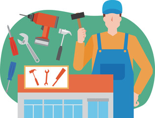 ホームセンターと男性