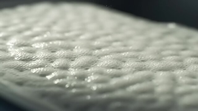 Macro shot of white fabric texture video.