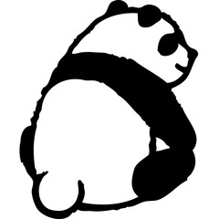 パンダの後ろ姿