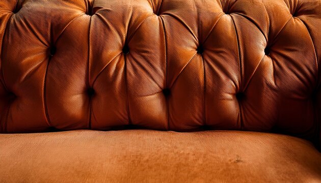 velvet ocher colored sofa close up