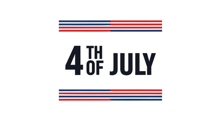 4th of July vector text element