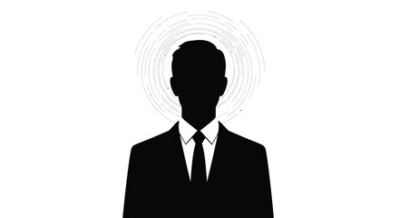 Businessman Signal Waves Silhouette