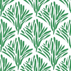 Fototapeta premium Green Botanical Leaf Seamless Pattern