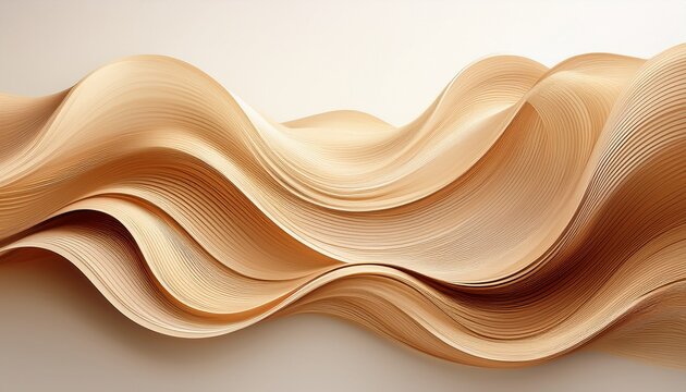 a wave of light brown color with a white background