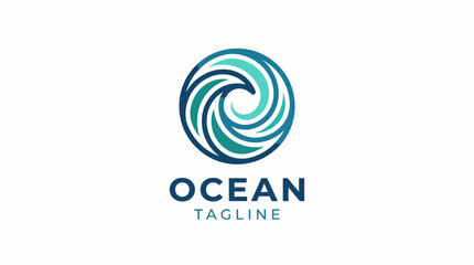This logo features an imaginative swirl design representing ocean waves, embodying the spirit of water, flow, and creativity for brands related to water sports or beach themes.