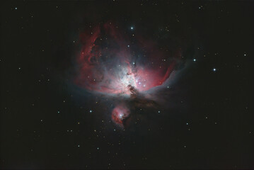 The great Orion nebula or Messier 42 in Orion constellation, taken with amateur telescope. © infinitalavita