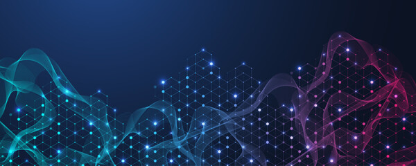 Abstract digital blockchain cube blocks concept. 3D big data cubes quantum computer technology idea. Artificial intelligence data core cubes design element