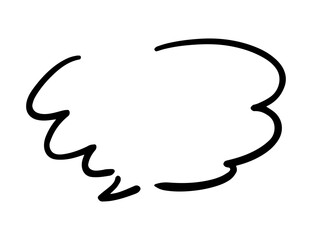 ペンの手書き吹き出し_黒